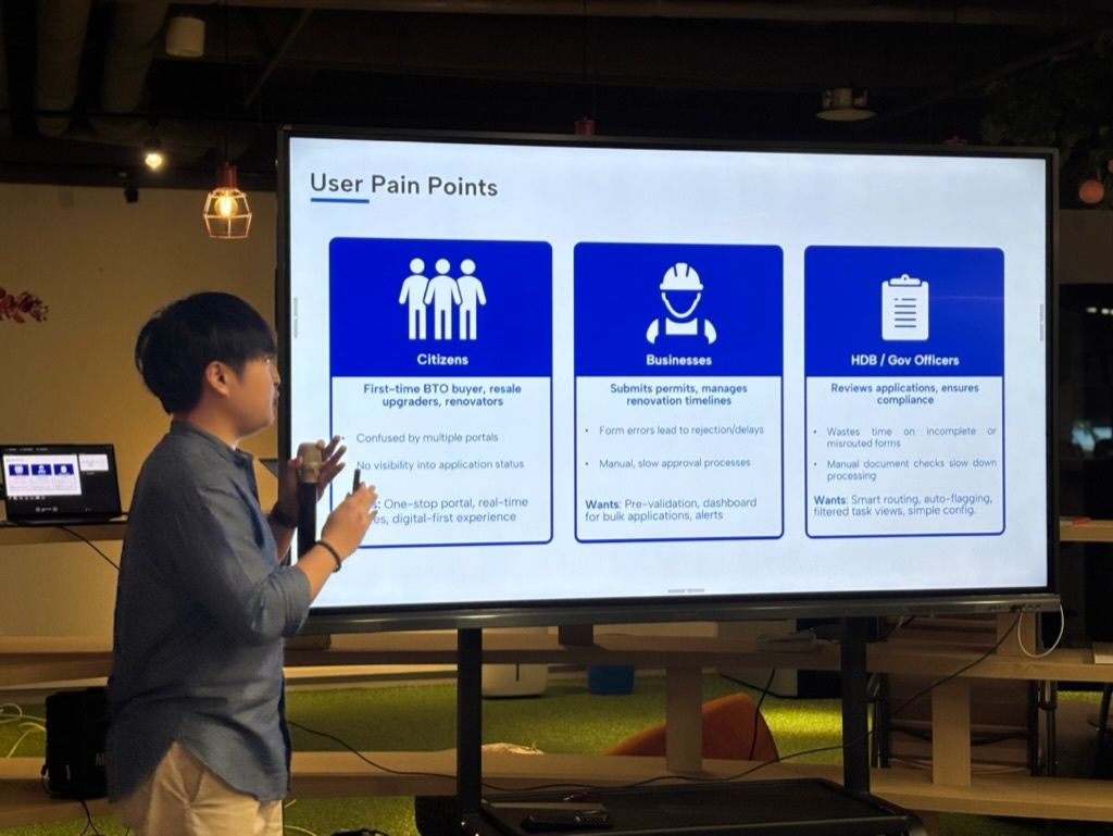 Pitching user pain points to the judges