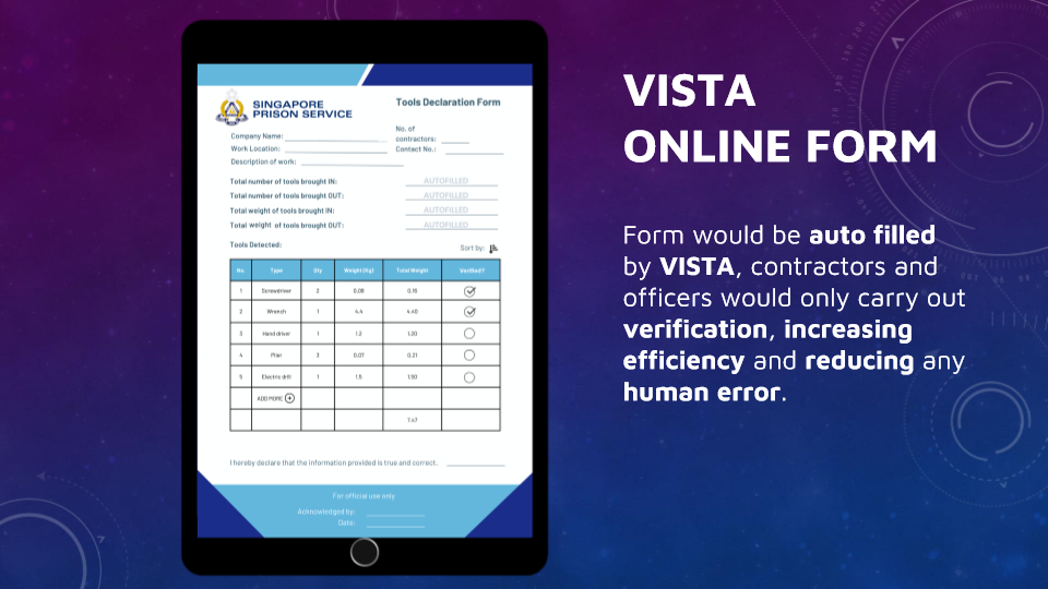 VISTA Online Form